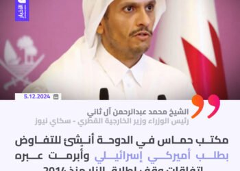 رئيس الوزراء القطري: مكتب حماس بالدوحة أنشئ للتفاوض بطلب أمريكي إسرائيلي
